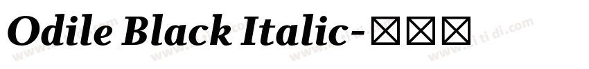 Odile Black Italic字体转换